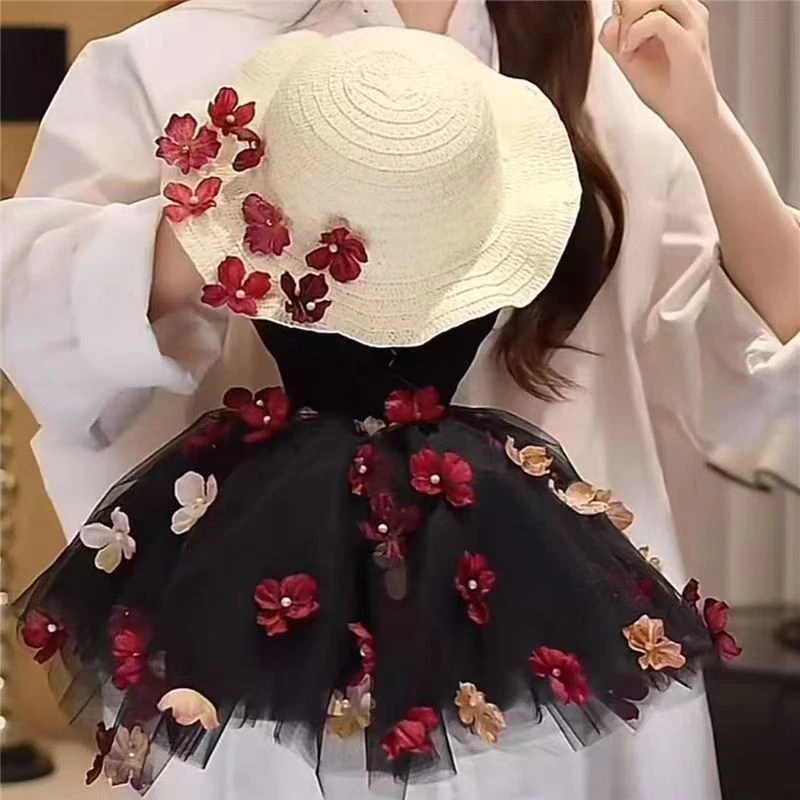 新款洋气女款小孩夏季春秋儿童裙子童装宝宝蕾丝女童公主裙纱裙普