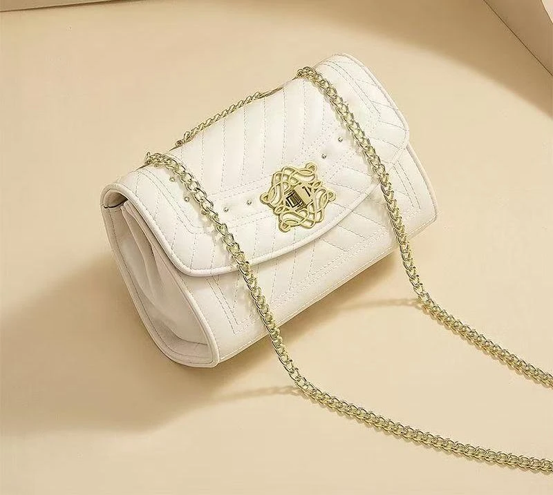 女包夏季新款斜挎包法式小香风链条包单肩包百搭小方包