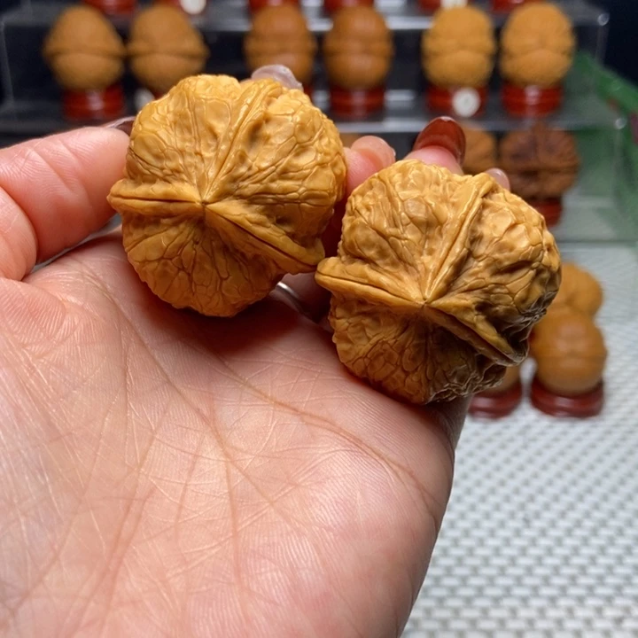 文玩核桃把件21高山流水三棱