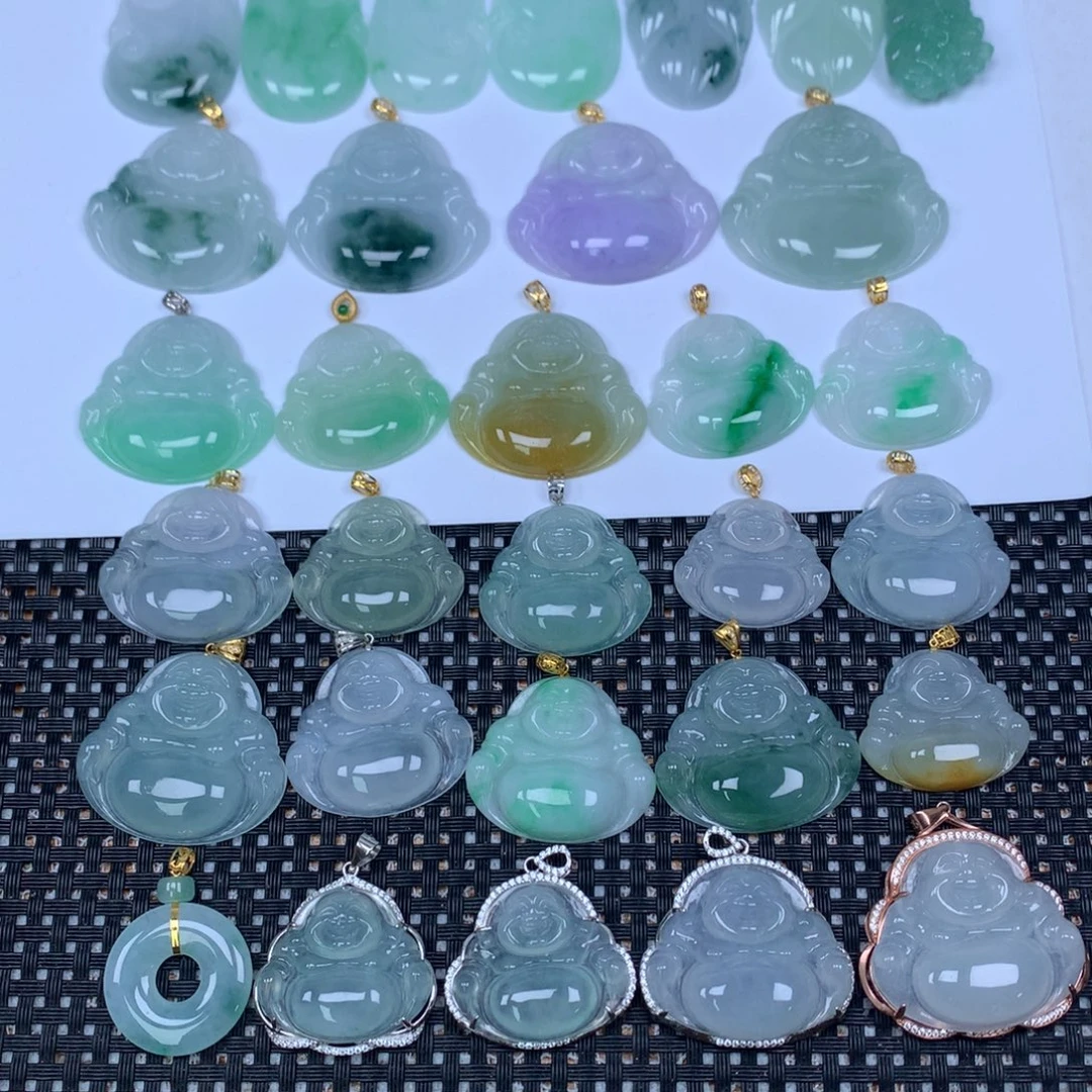 翡翠未镶嵌颈饰天然