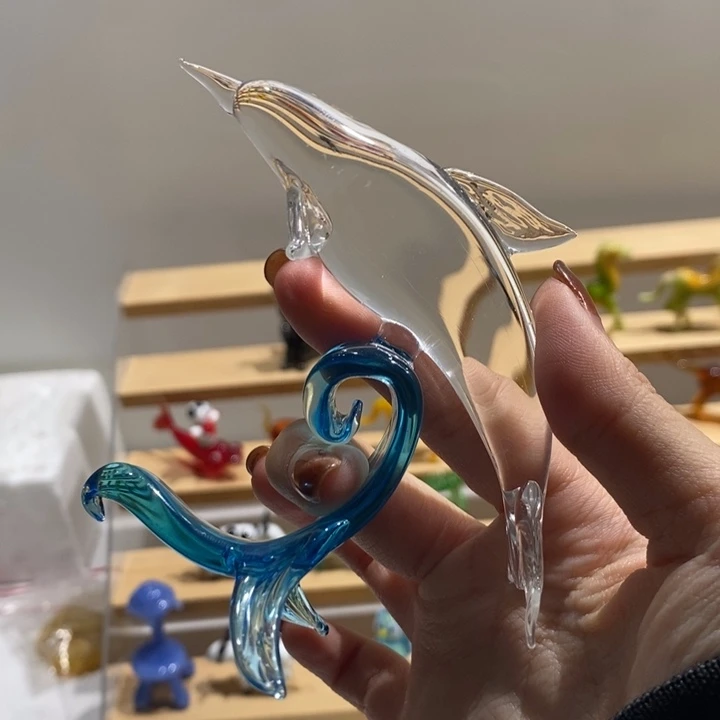 琉璃手工艺品琉璃海豚