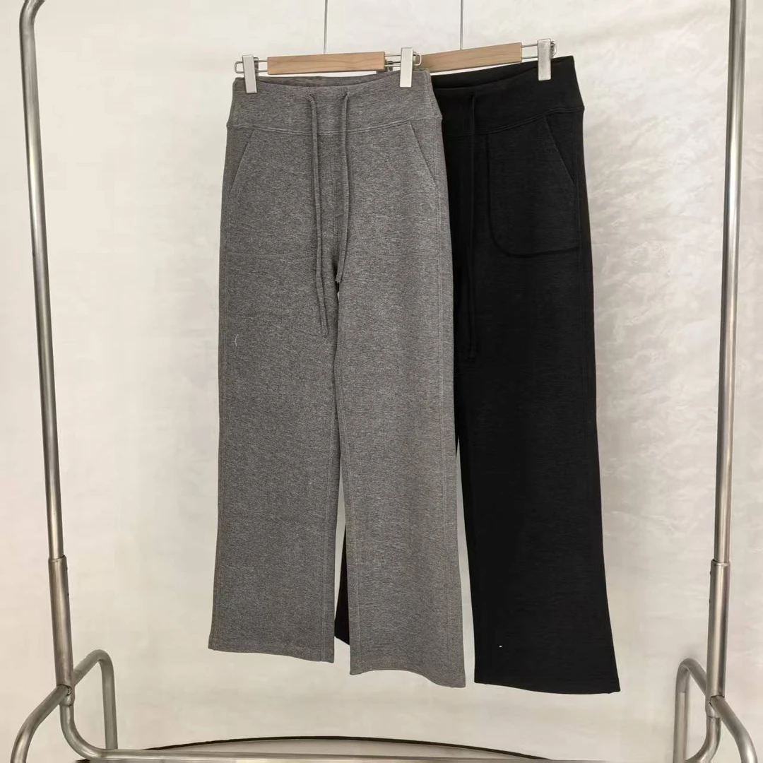 X8602慵懒风LU系暖肤糯感阔腿裤