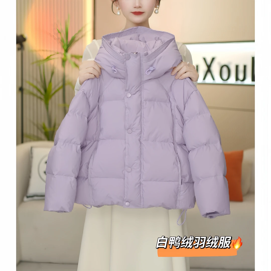 女童2025冬季新款白鸭绒加厚洋气显白韩版羽绒服-0309