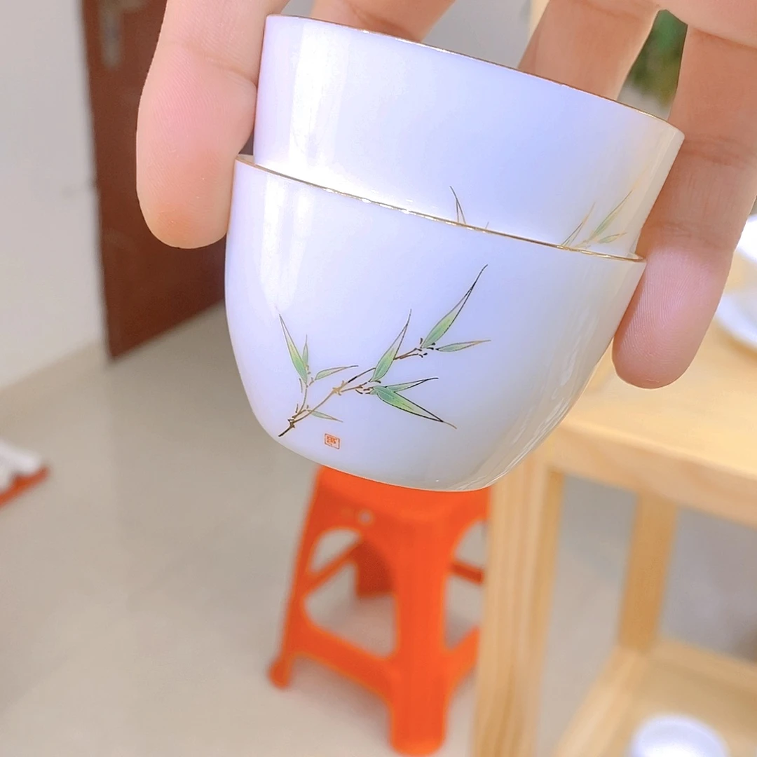 羊脂玉瓷茶具套装