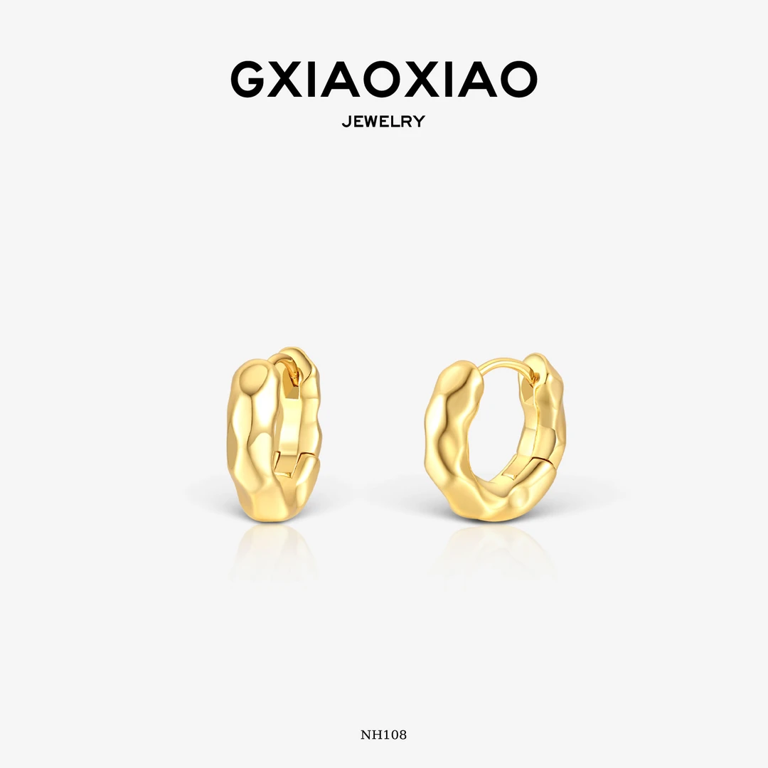 G XIAOXIAO高级不规则褶皱感小众耳环欧美 NH108新年礼物
