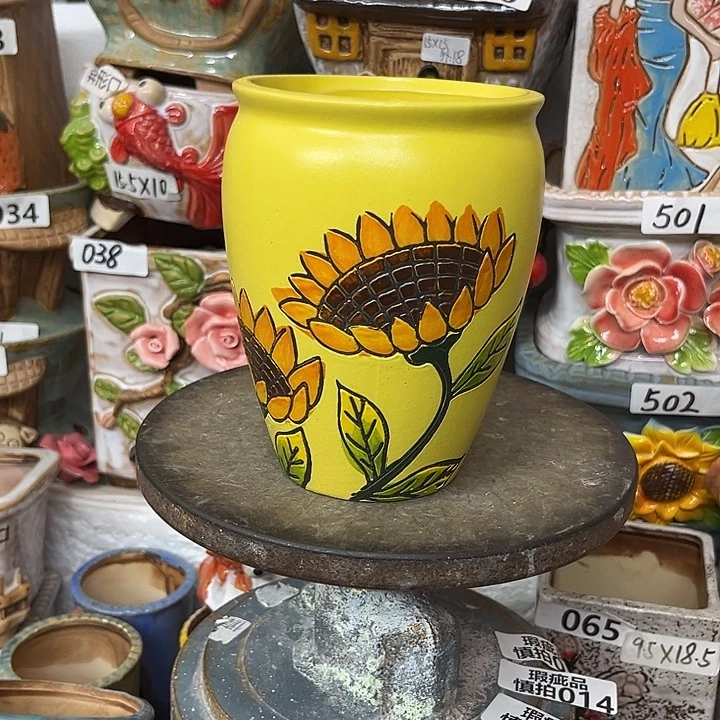 粗陶材质多肉花盆