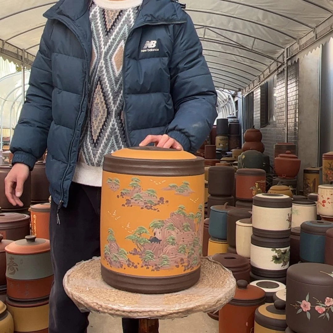 紫砂茶叶罐12 饼茶叶罐