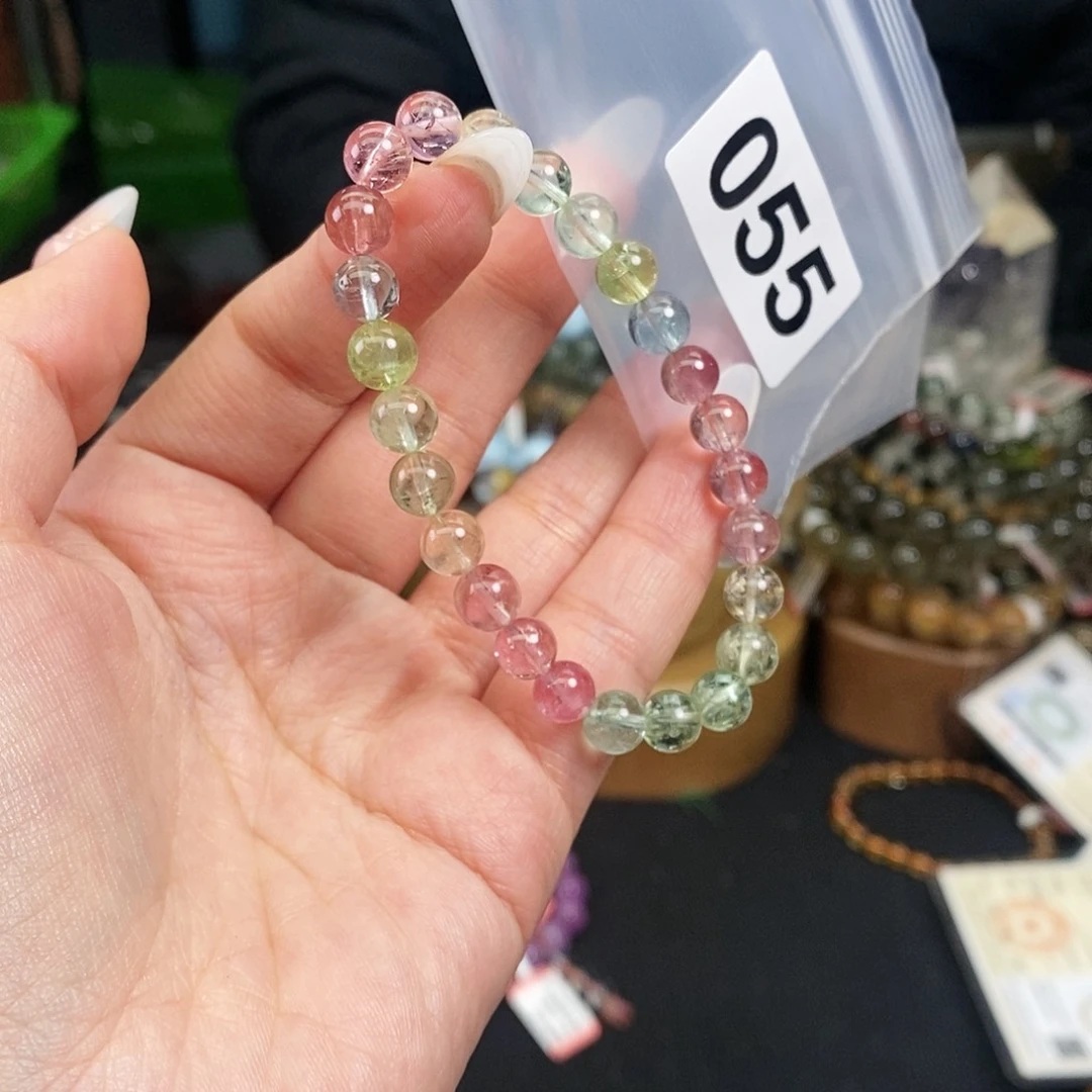 碧玺手串天然055未镶嵌