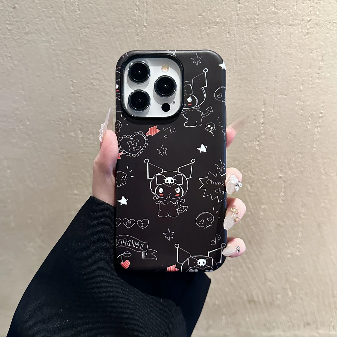 库洛米菲林二合一适用苹果华为VIVOOPPO小米手机壳16PRO/15防摔