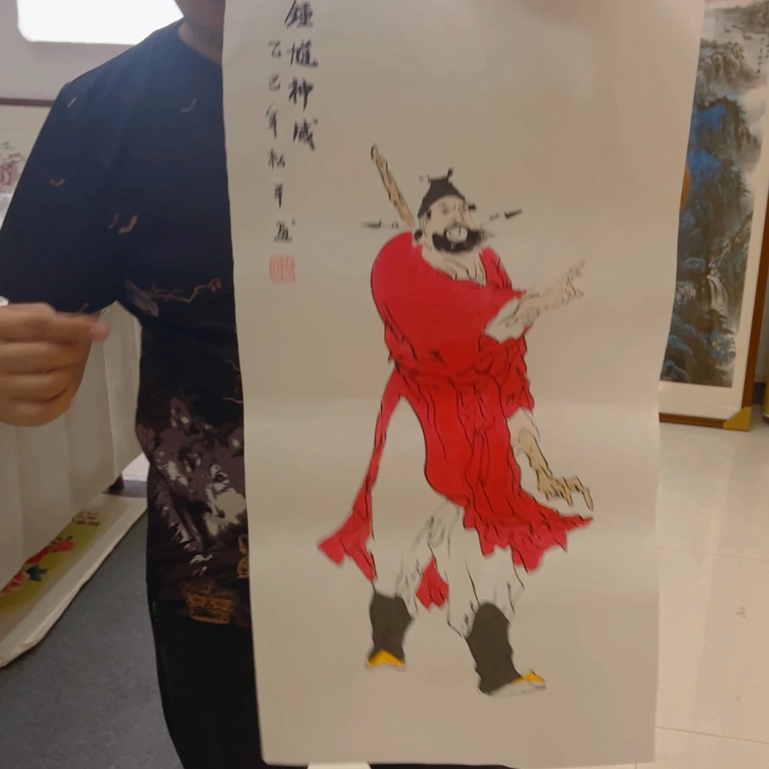 国画象山画舫手绘精品1