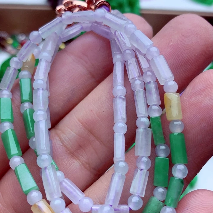 翡翠未镶嵌毛衣链