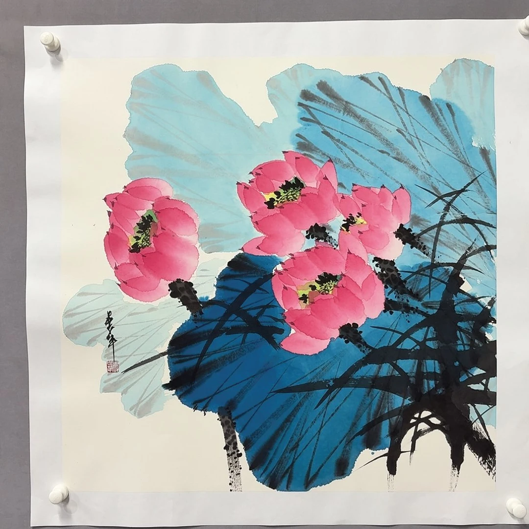 国画亲笔手绘放心去藏