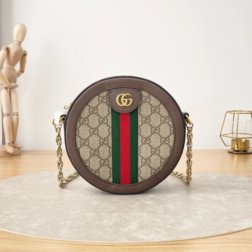 95新 GUCCI/古驰 圆饼/单肩包/7088