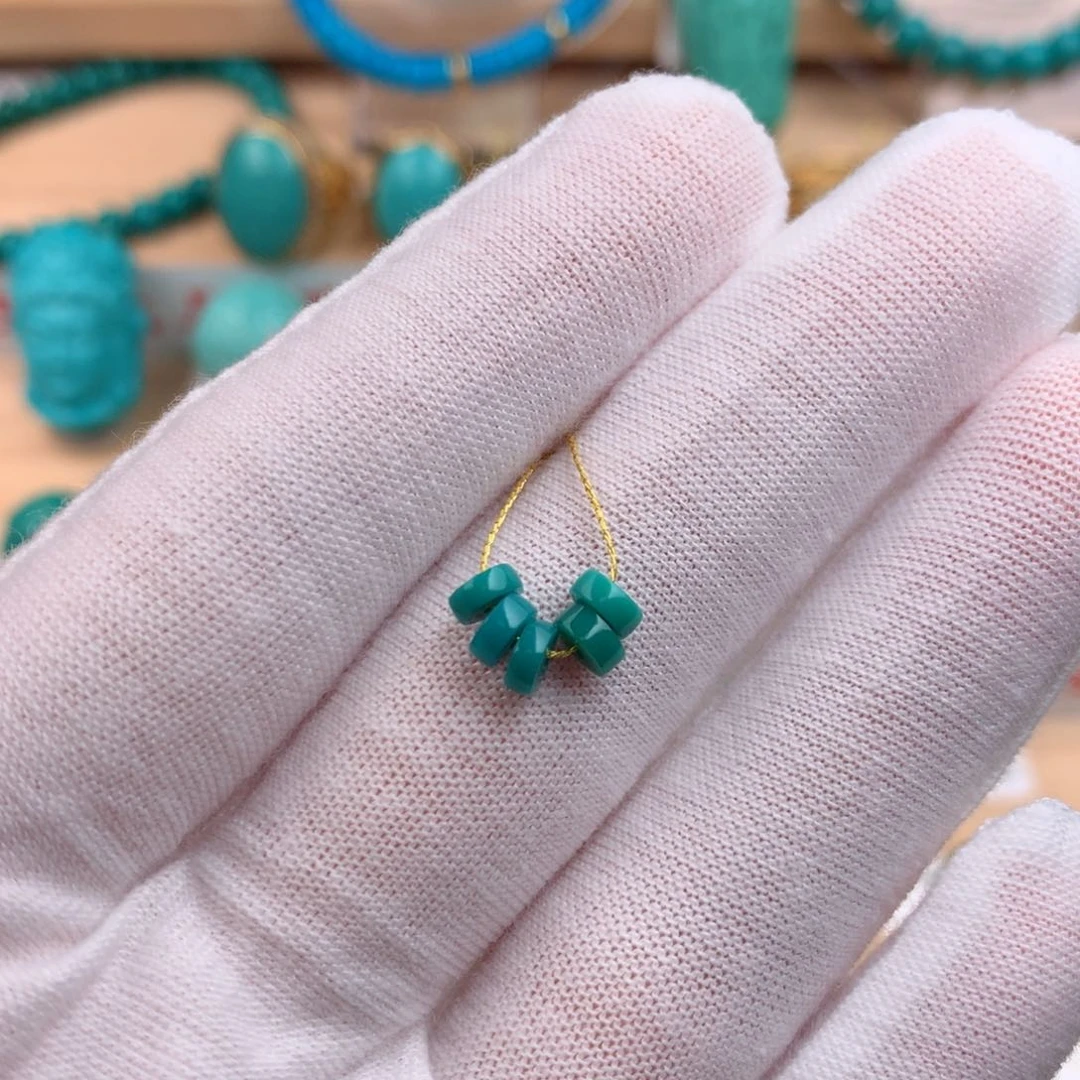 未镶嵌绿松石珠宝奇石4.4mm