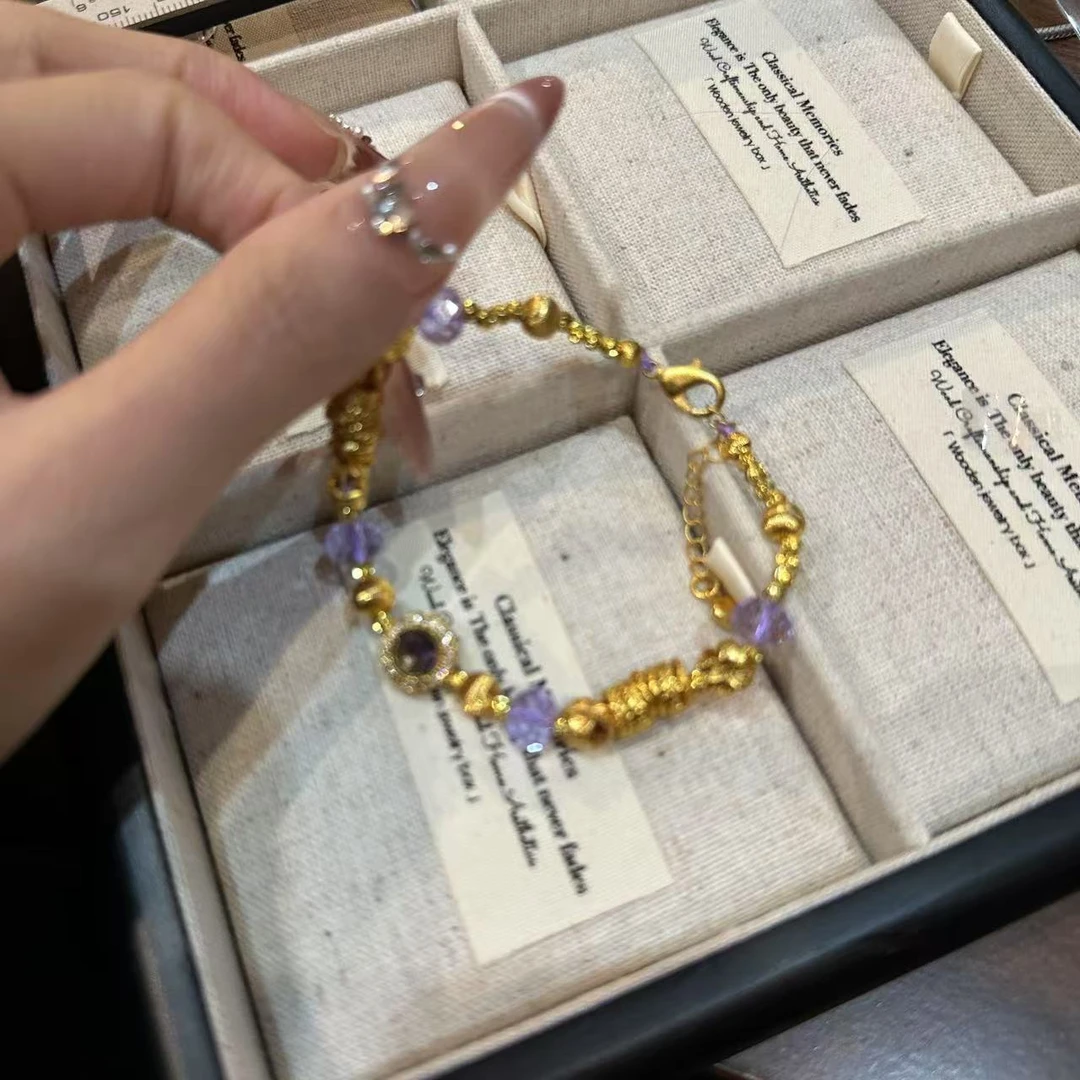 铜合金仿水晶手链 S736 铜合金手链 均有瑕 颜色微差 多样性发一