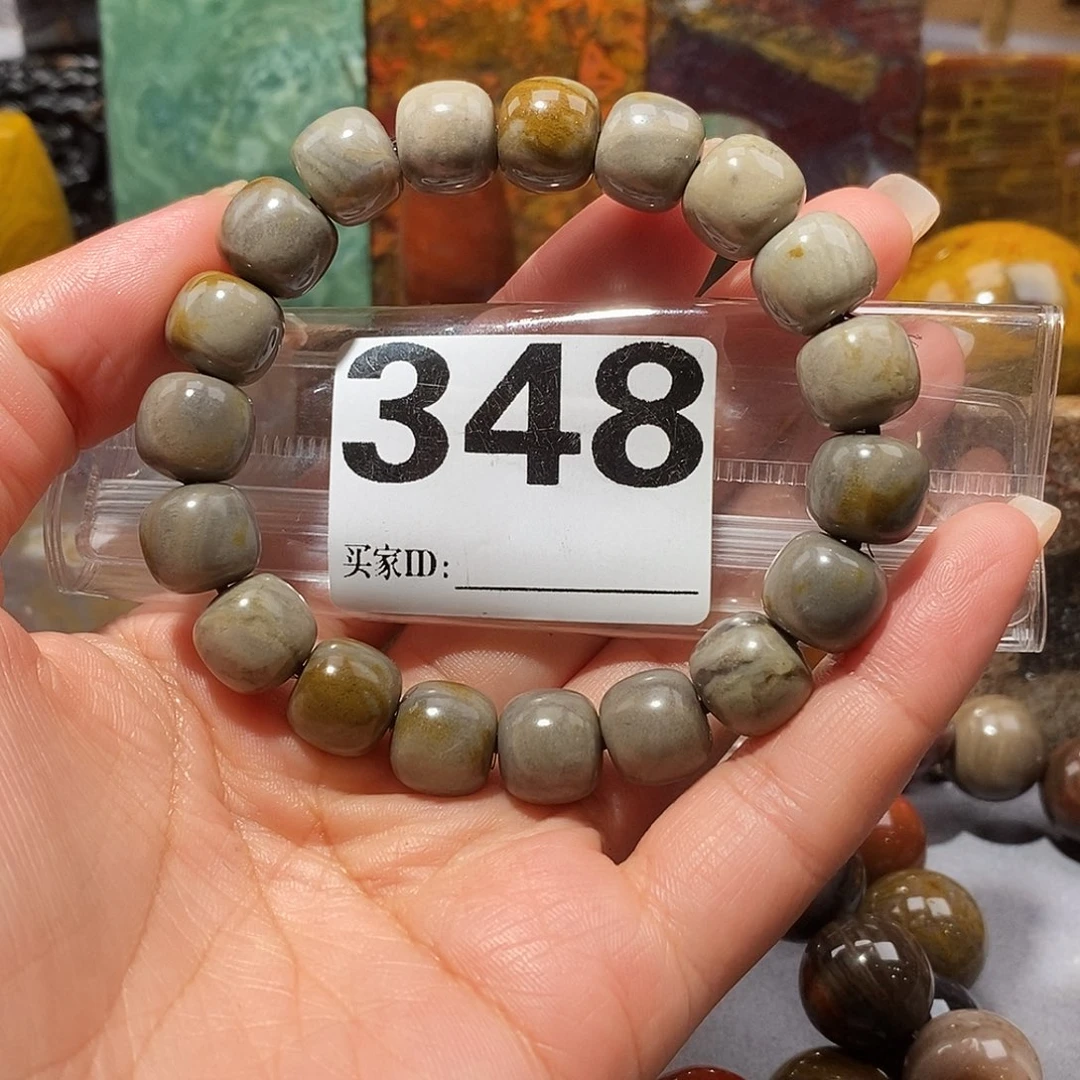 未镶嵌天然北票硅化玉手串硅化玉