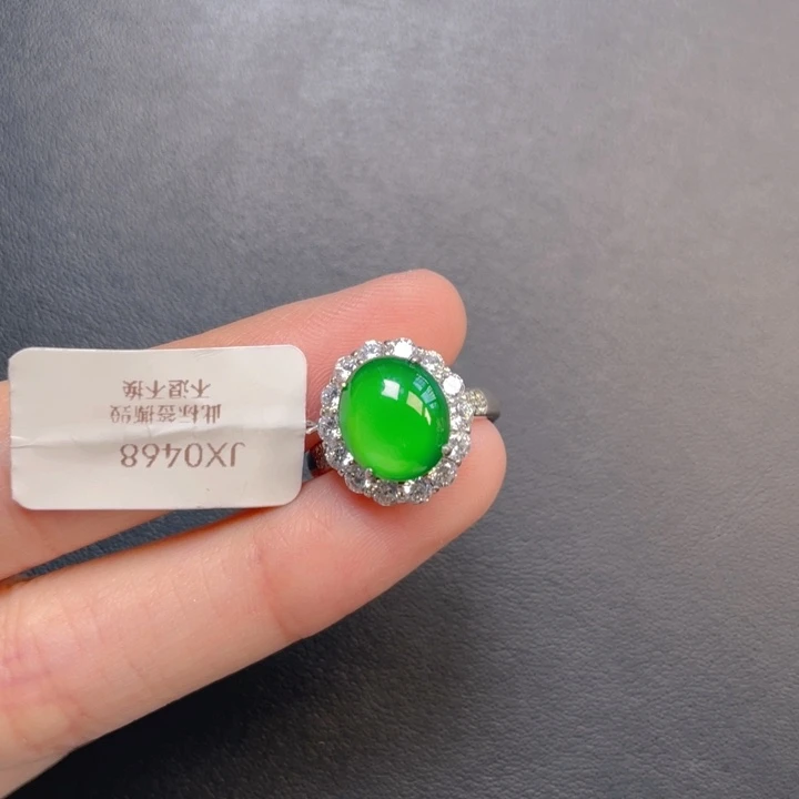 翡翠银S925镶嵌吊坠(不含链)