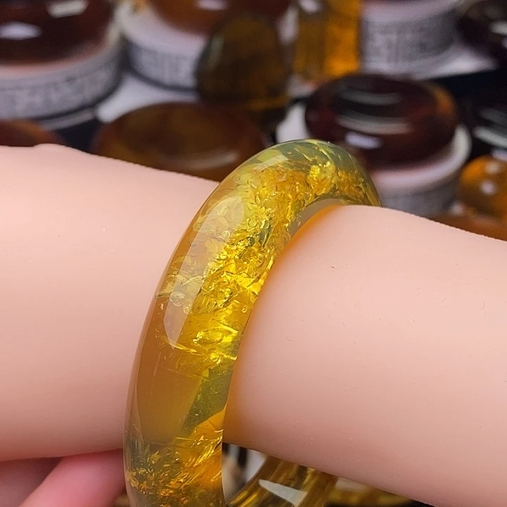 琥珀未镶嵌手镯59圈15宽