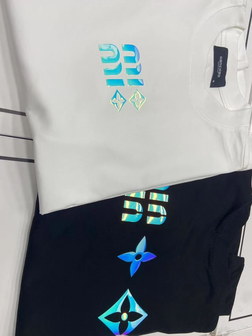 *变色反光M* 夏季重磅潮牌变色M彩标宽松短袖258