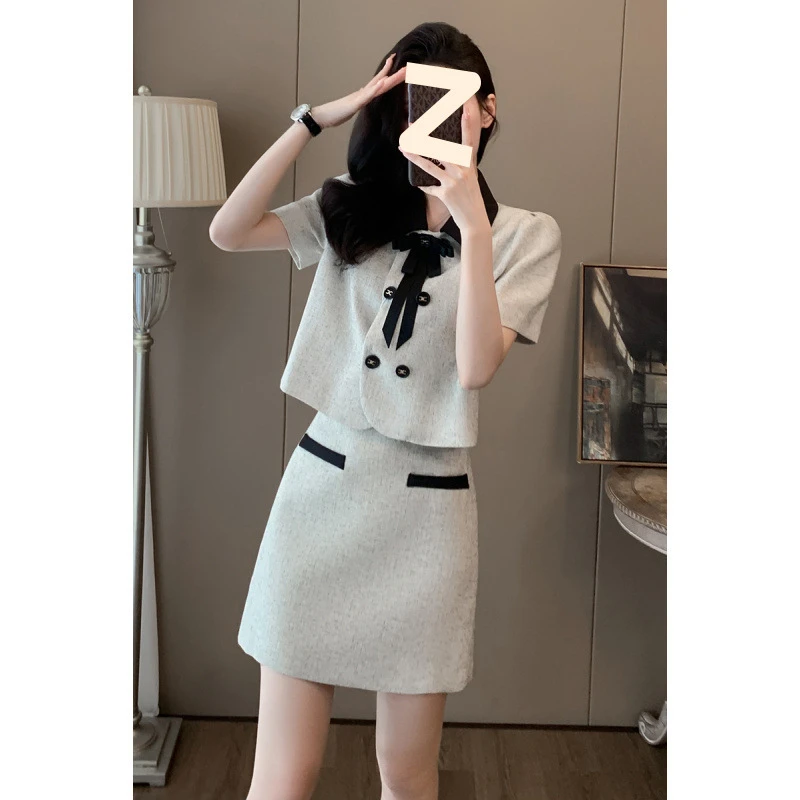 夏季新款时尚气质香风2025高级套装外套半身短裙两件套两件