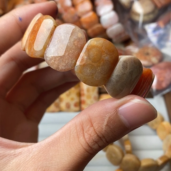 江***河未镶嵌珊瑚玉硅化玉