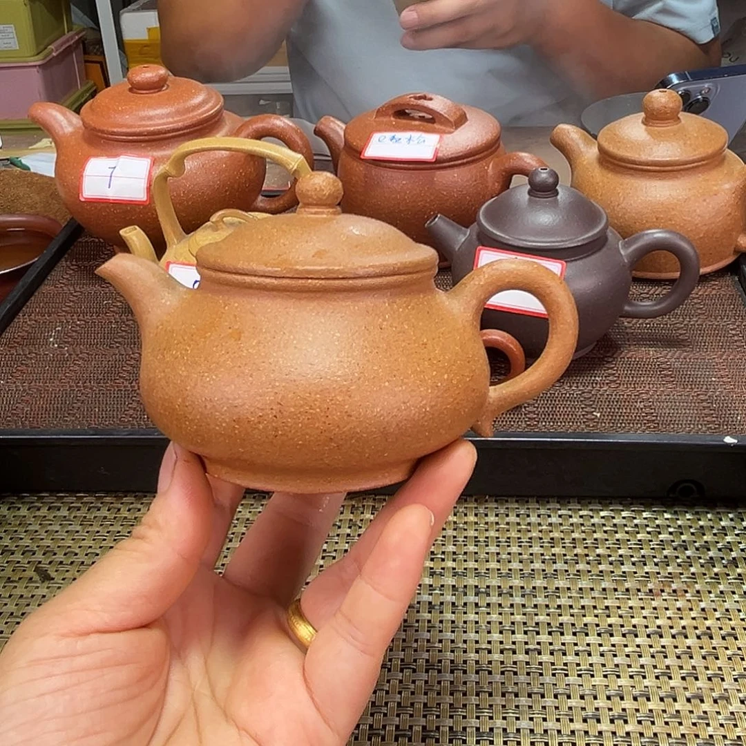 茶壶紫砂黄降坡潘壶160