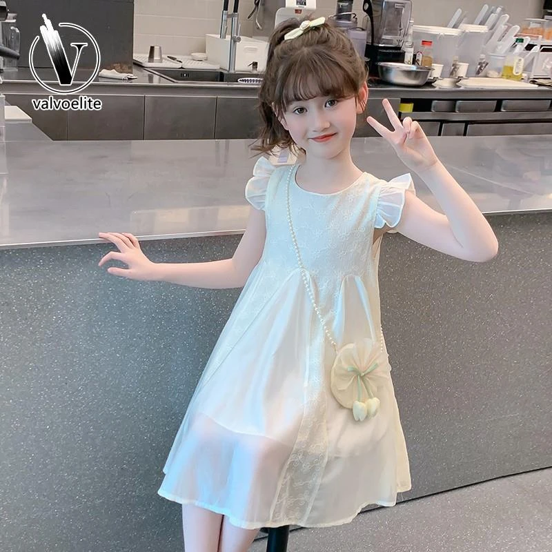VALVOELITE女童连衣裙夏季2025年新款洋气超好看公主裙中大童裙子