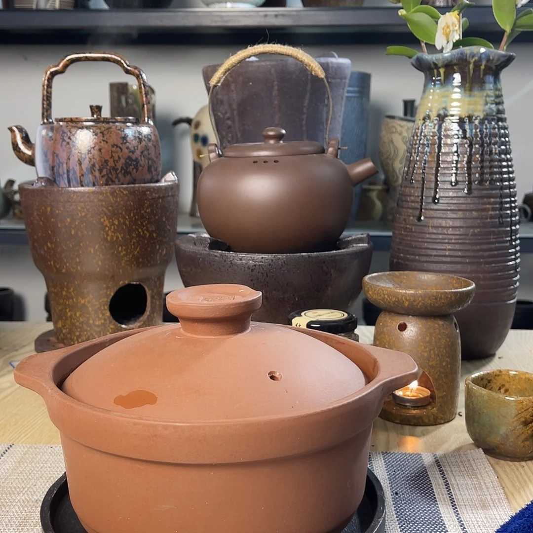 壶紫砂粗陶实用砂锅