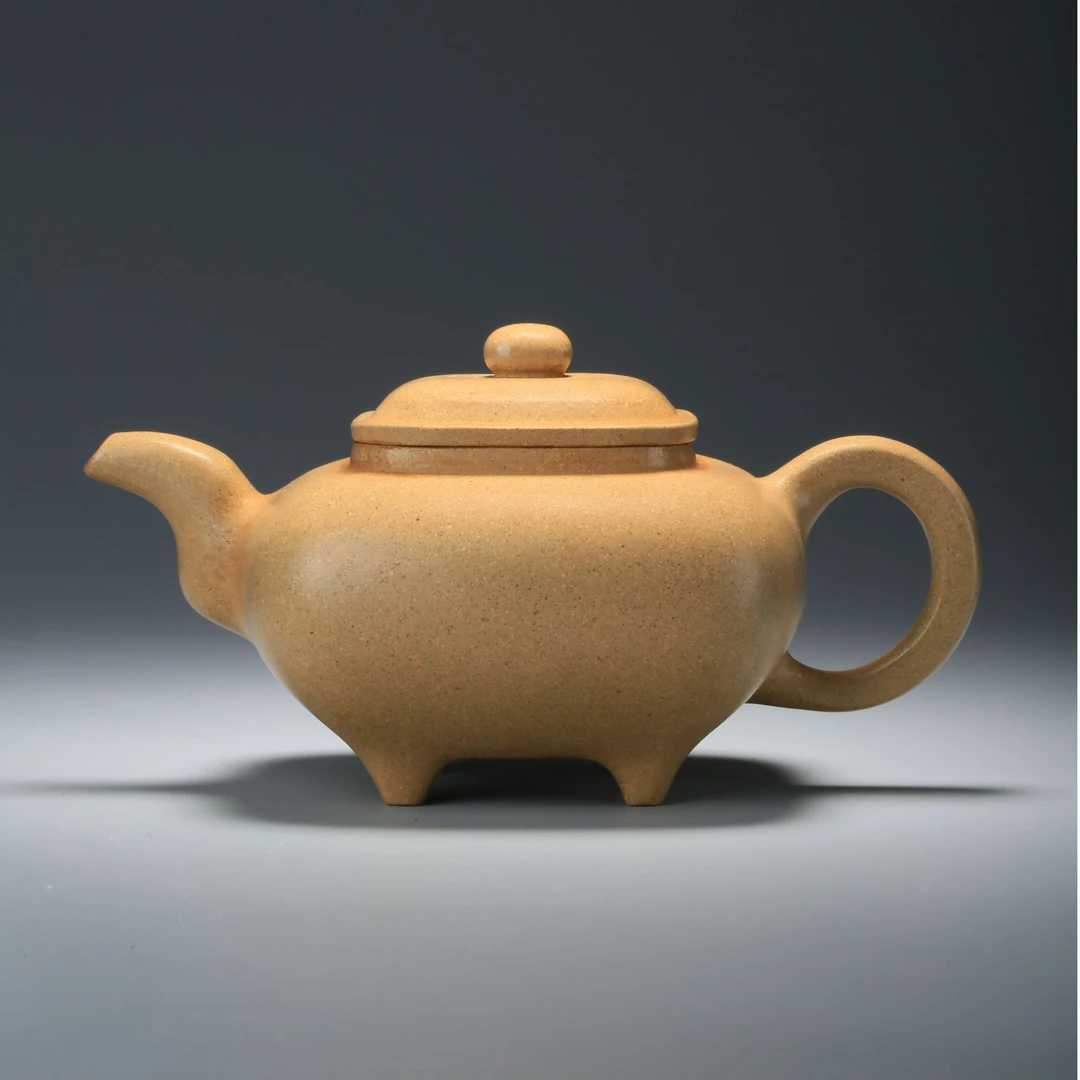 纯手工黄段泥传炉壶  高8.5cm 长16.5cm 300cc Lot526