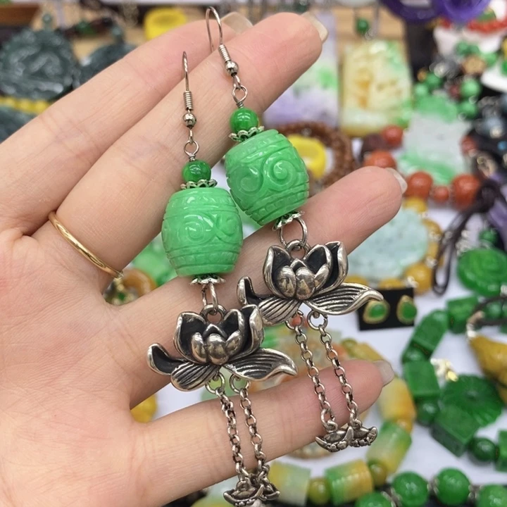 翡翠未镶嵌耳饰耳坠2