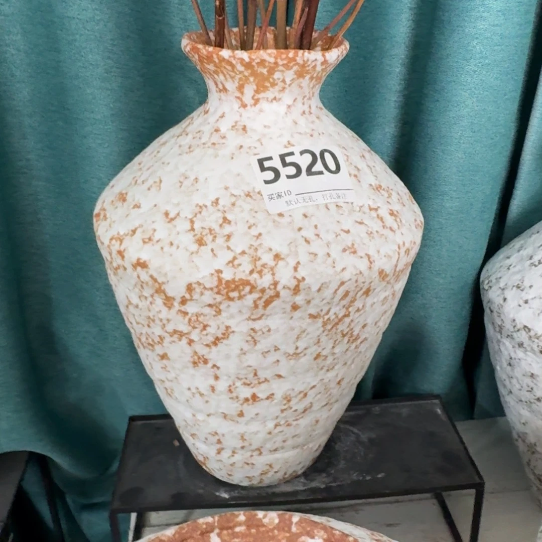 吃***…摆件陶景德镇高温花瓶编码5520高33口7默认无孔