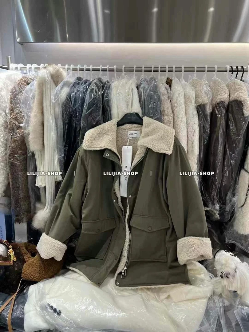 【米朵家】韩版加厚抽绳外套