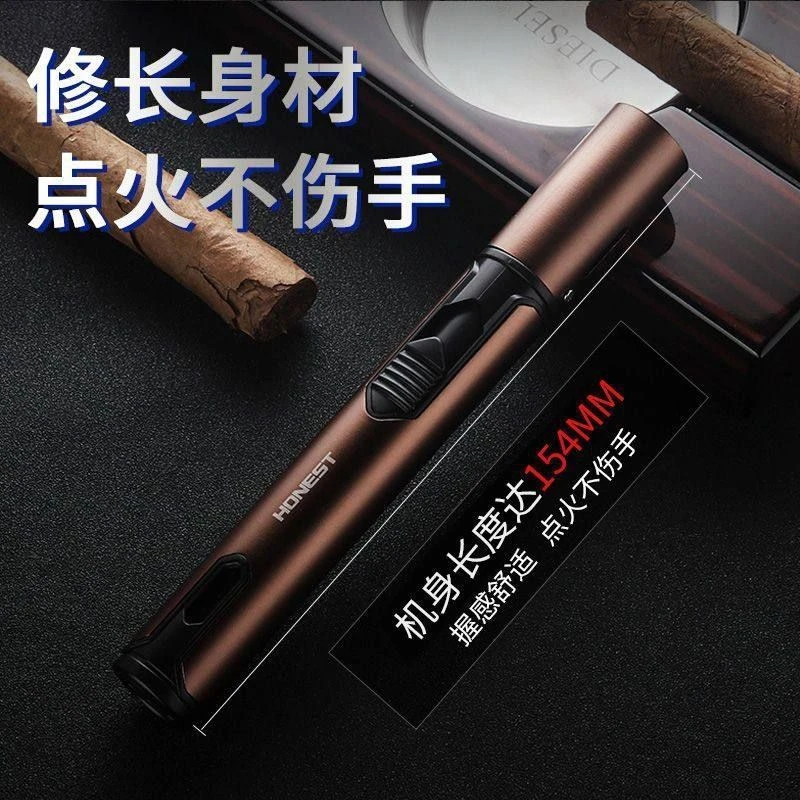 百诚Honest长剑打火机充气防风直冲气体一支笔焊喷点火器
