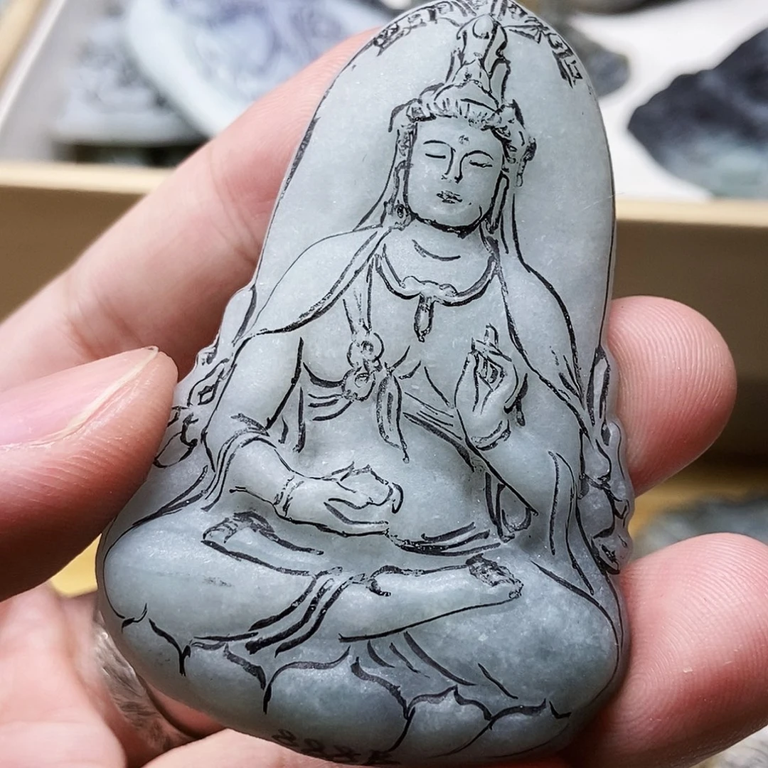陆***)定制翡翠未镶嵌分局哈哈哈