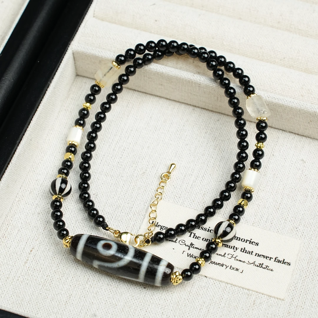 【观澜珠宝】二眼玛瑙项链 复古民族风藏式吊坠 多样发其一 2277