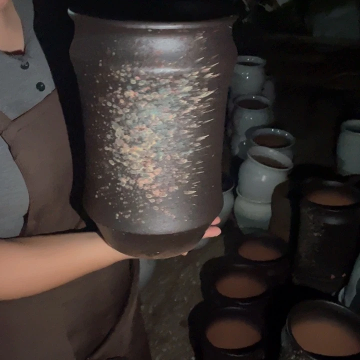 花盆紫砂口19高32瑕疵瑕疵