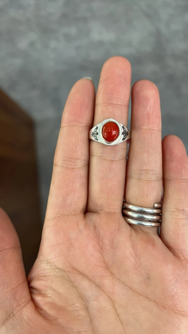 不锈钢树脂戒指 民族风格戒指