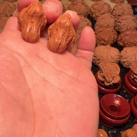 把件文玩核桃小鸟