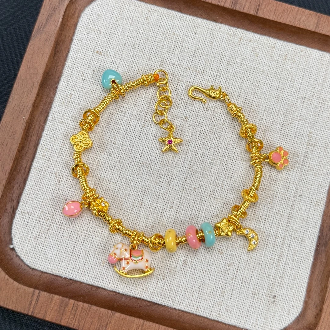 <客订展示>足金999盘缠DIY跑环手串预计20.19g多退少补-拍前联系