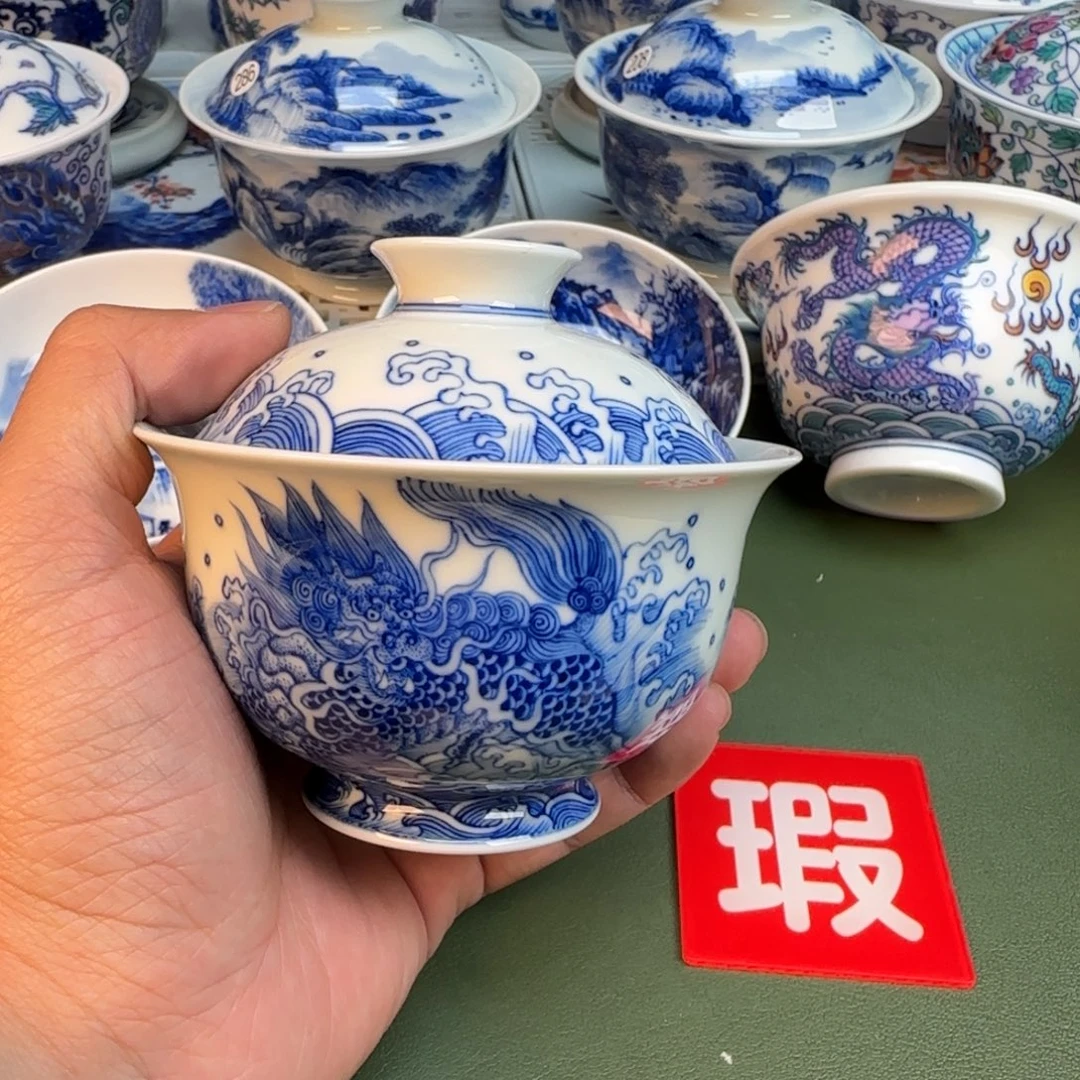 纯手工纯手绘茶具石头254