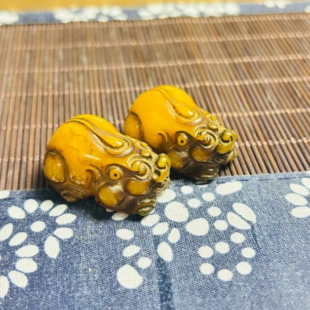 （亏米清仓）黄貔貅精雕原脏原旧/DIY/多样性发一/拍几单发几个