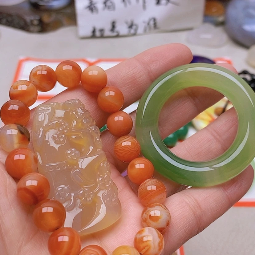 【闪购商品】未镶嵌玛瑙/玉髓珠宝半成品道****正