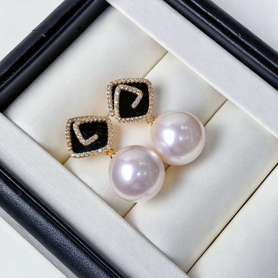 中古风小众珍珠耳钉B203