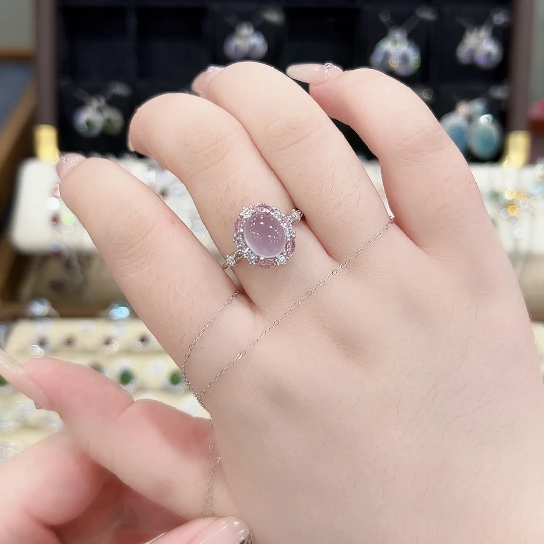 银S925镶嵌戒指萤石