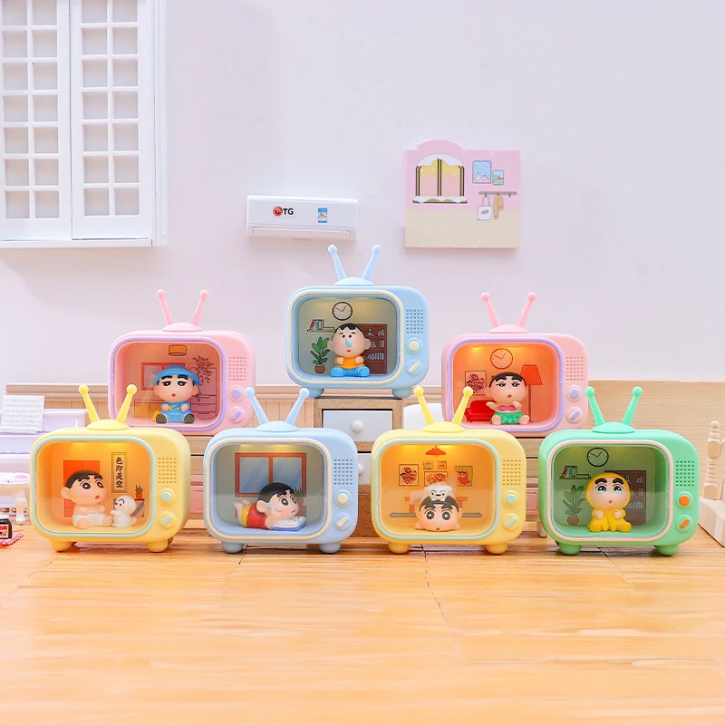 创意萌趣小星愿春日部之家的起居盲盒发光摆件