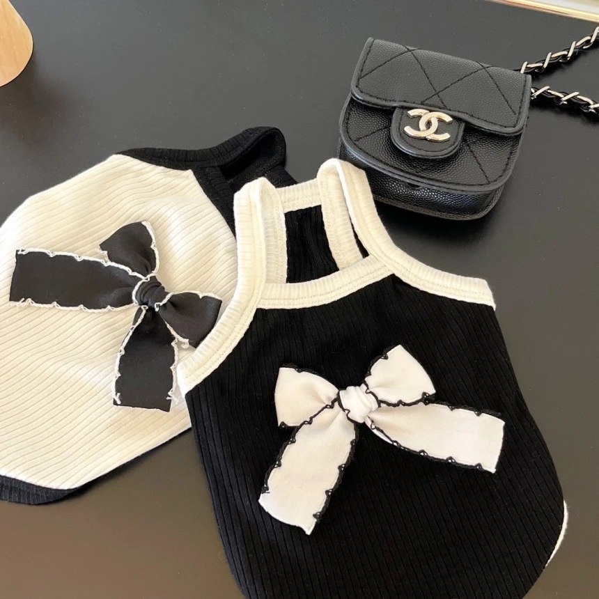 小香风狗狗吊带宠物猫咪衣服夏季薄款可爱比熊泰迪博美小狗背心