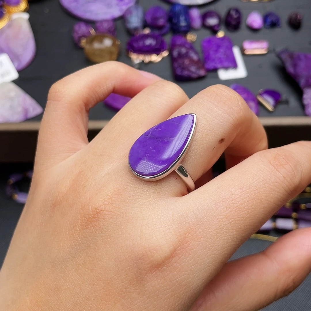 苏纪石（舒俱来）戒指银S925镶嵌