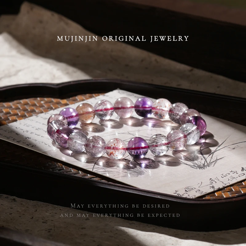 【木槿槿】天然超七水晶手串闺蜜手链女款约10m小众XL970多样性发一