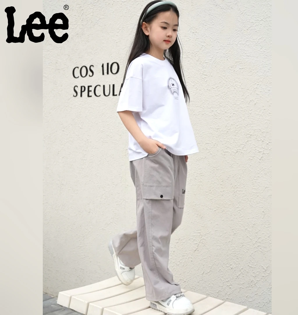 Lee春季新款儿童宽腿休闲裤百搭宽松潮流高街日系LK5X1SUB0656