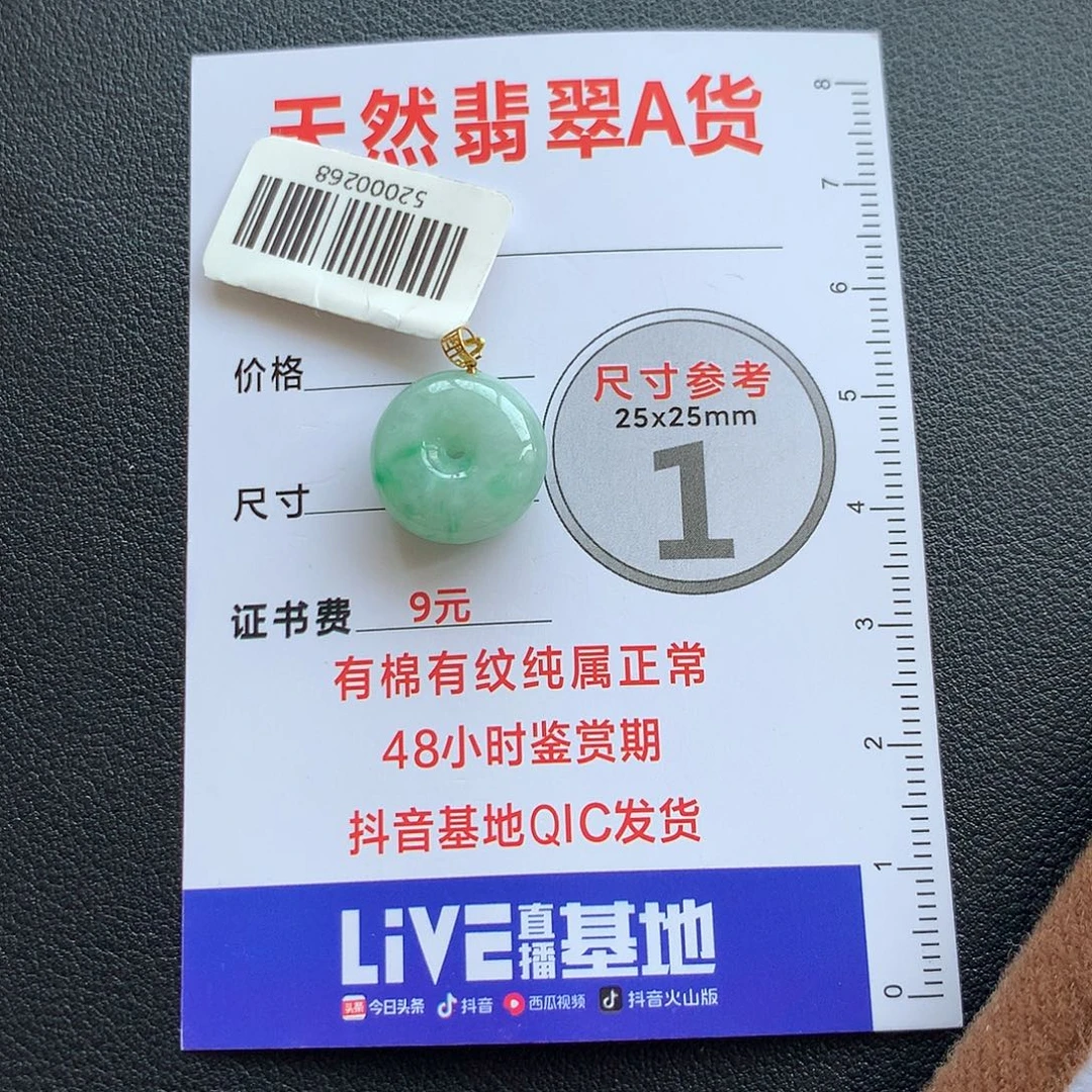 翡翠18K金镶嵌颈饰A